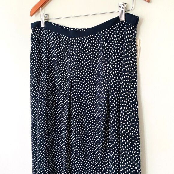 Pendleton Yacht Club Navy Polka Dot Pleated Classic Preppy A Line Skirt 16P - Picture 9 of 10